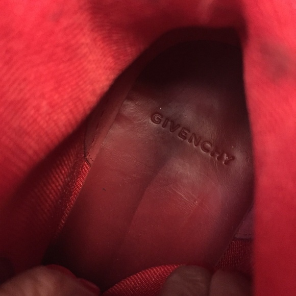 GIVENCHY Men’s Red High Sneakers w/ Stones size 44 - Picture 4 of 8